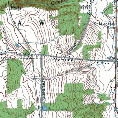 Western Michigan University NY-Warsaw: Authoritative US Topos 1972 digital map