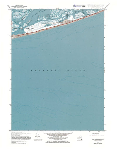 Western Michigan University NY-West Gilgo Beach: Authoritative US Topos 1967 digital map