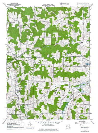 Western Michigan University NY-West Valley: Authoritative US Topos 1964 digital map