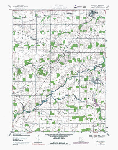 Western Michigan University OH-Bloomville: Authoritative US Topos 1960 digital map