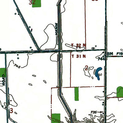 Western Michigan University OH-IN-Woodburn North: Authoritative US Topos 1973 digital map
