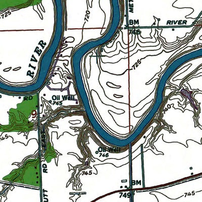 Western Michigan University OH-IN-Woodburn North: Authoritative US Topos 1973 digital map