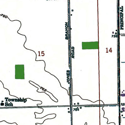 Western Michigan University OH-IN-Woodburn South: Authoritative US Topos 1992 digital map