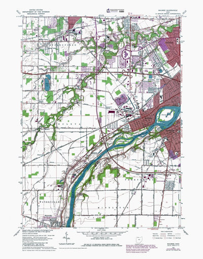 Western Michigan University OH-Maumee: Authoritative US Topos 1964 digital map