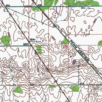 Western Michigan University OH-New Riegel: Authoritative US Topos 1960 digital map
