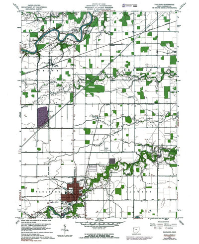 Western Michigan University OH-Paulding: Authoritative US Topos 1973 digital map