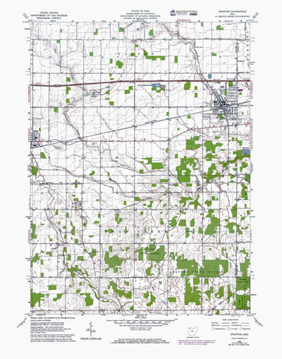 Western Michigan University OH-Swanton: Authoritative US Topos 1960 digital map