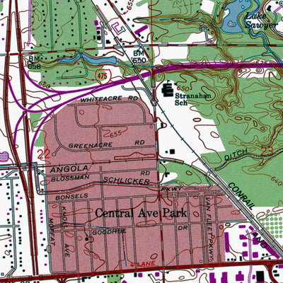 Western Michigan University OH-Sylvania: Authoritative US Topos 1965 digital map