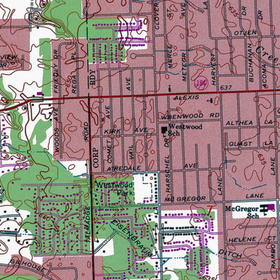 Western Michigan University OH-Sylvania: Authoritative US Topos 1965 digital map