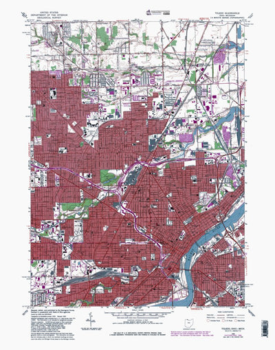 Western Michigan University OH-Toledo: Authoritative US Topos 1965 digital map