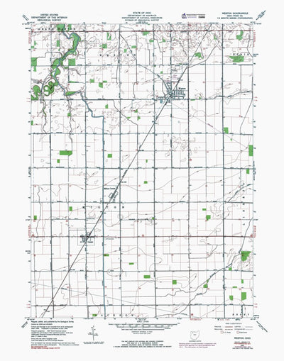Western Michigan University OH-Weston: Authoritative US Topos 1960 digital map