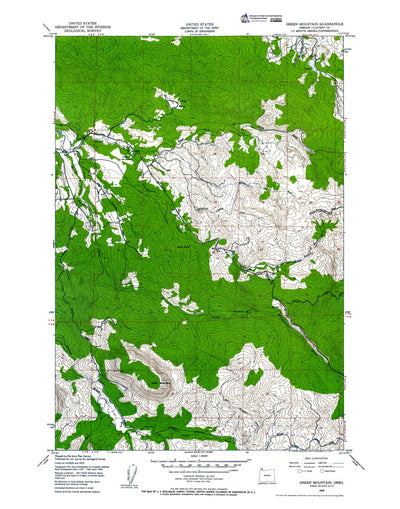 Western Michigan University OR-Green Mountain: Authoritative US Topos 1949 digital map
