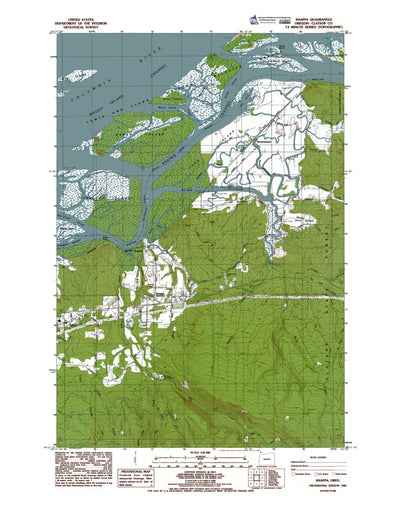 Western Michigan University OR-Knappa: Authoritative US Topos 1986 digital map