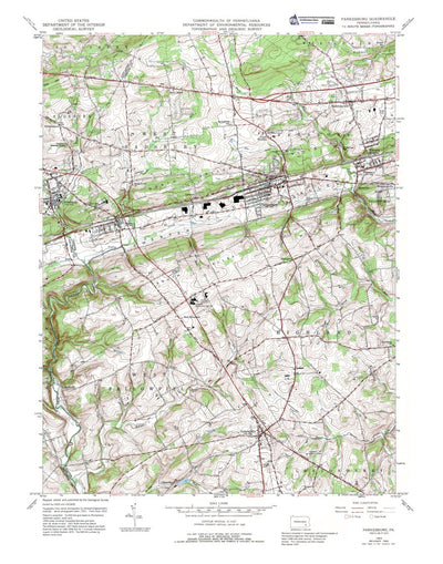 Western Michigan University PA-Parkesburg: Authoritative US Topos 1953 digital map