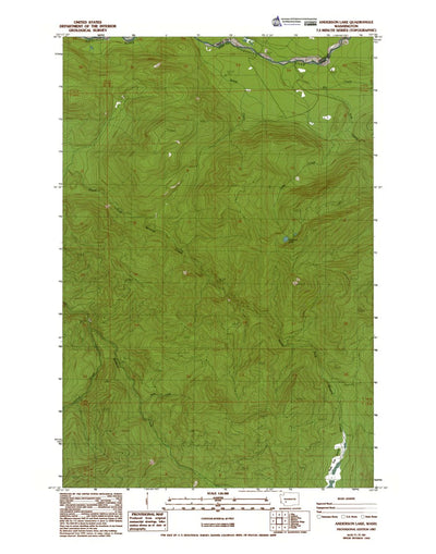 Western Michigan University WA-Anderson Lake: Authoritative US Topos 1987 digital map