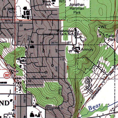 Western Michigan University WA-Bellevue North: Authoritative US Topos 1982 digital map