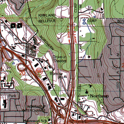 Western Michigan University WA-Bellevue North: Authoritative US Topos 1982 digital map