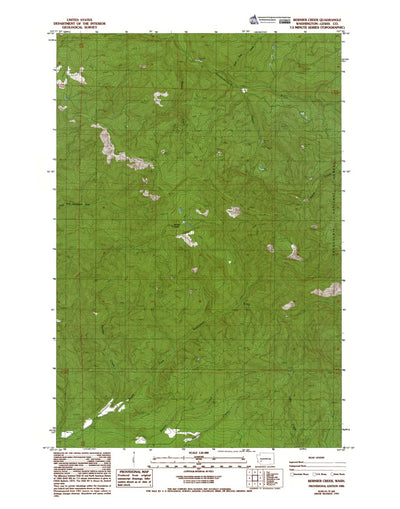 Western Michigan University WA-Bernier Creek: Authoritative US Topos 1985 digital map