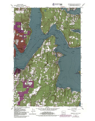 Western Michigan University WA-Bremerton East: Authoritative US Topos 1953 digital map