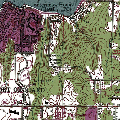 Western Michigan University WA-Bremerton East: Authoritative US Topos 1953 digital map