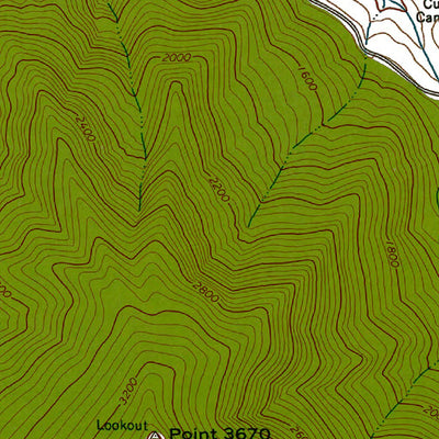 Western Michigan University WA-Burnt Peak: Authoritative US Topos 1965 digital map
