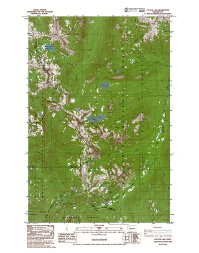 Western Michigan University WA-Cougar Lake: Authoritative US Topos 1988 digital map
