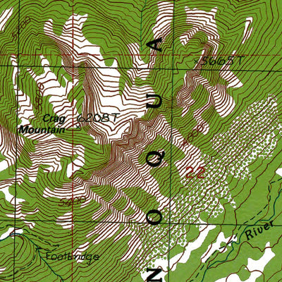 Western Michigan University WA-Cougar Lake: Authoritative US Topos 1988 digital map