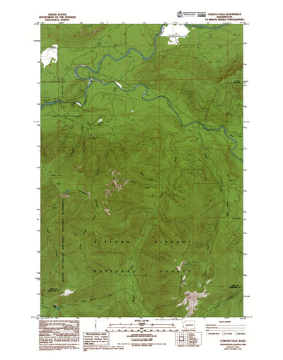 Western Michigan University WA-Cowlitz Falls: Authoritative US Topos 1983 digital map
