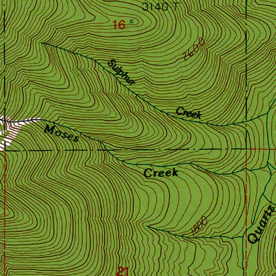 Western Michigan University WA-Cowlitz Falls: Authoritative US Topos 1983 digital map