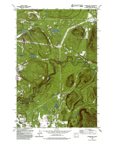 Western Michigan University WA-Cumberland: Authoritative US Topos 1993 digital map