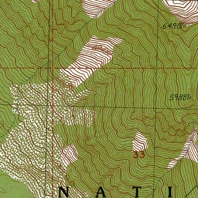 Western Michigan University WA-Davis Peak: Authoritative US Topos 1989 digital map