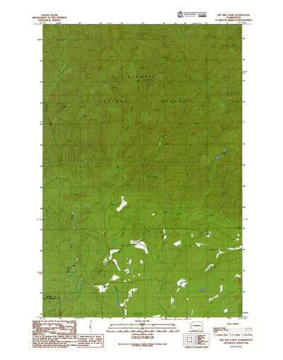 Western Michigan University WA-Dry Bed Lakes: Authoritative US Topos 1990 digital map