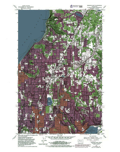 Western Michigan University WA-Edmonds East: Authoritative US Topos 1953 digital map