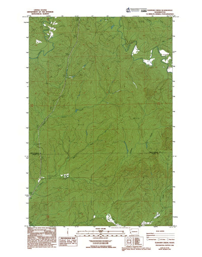 Western Michigan University WA-Elkhorn Creek: Authoritative US Topos 1986 digital map