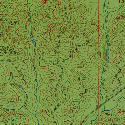 Western Michigan University WA-Elkhorn Creek: Authoritative US Topos 1986 digital map