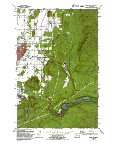 Western Michigan University WA-Enumclaw: Authoritative US Topos 1993 digital map