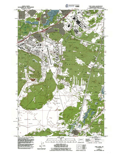 Western Michigan University WA-Fort Lewis: Authoritative US Topos 1959 digital map