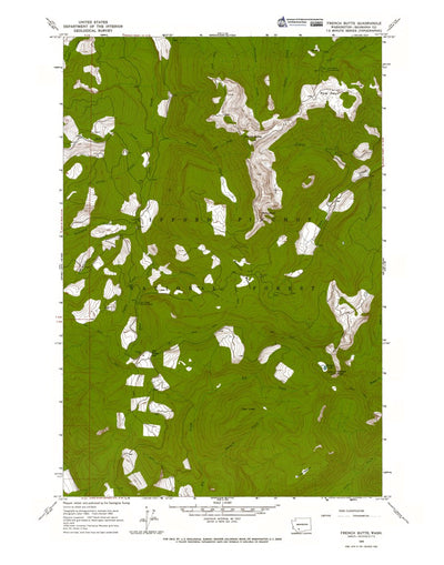 Western Michigan University WA-French Butte: Authoritative US Topos 1965 digital map
