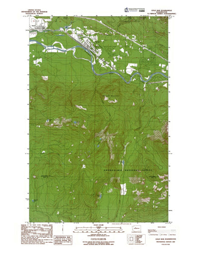 Western Michigan University WA-Gold Bar: Authoritative US Topos 1989 digital map