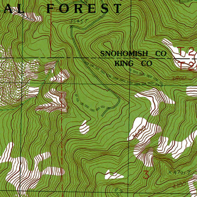 Western Michigan University WA-Gold Bar: Authoritative US Topos 1989 digital map
