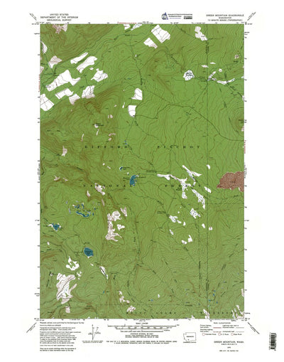 Western Michigan University WA-Green Mountain: Authoritative US Topos 1970 digital map