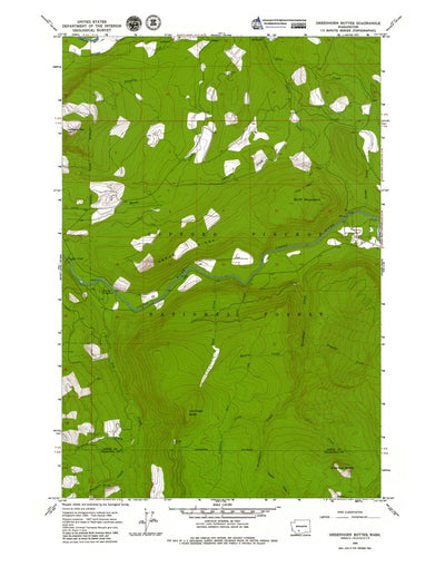 Western Michigan University WA-Greenhorn Buttes: Authoritative US Topos 1965 digital map