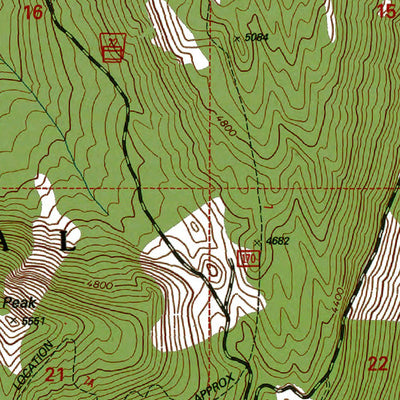 Western Michigan University WA-Hamilton Buttes: Authoritative US Topos 1994 digital map
