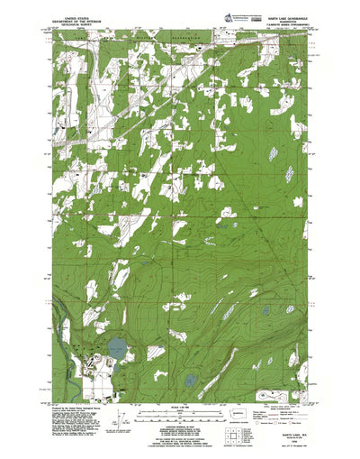 Western Michigan University WA-Harts Lake: Authoritative US Topos 1990 digital map