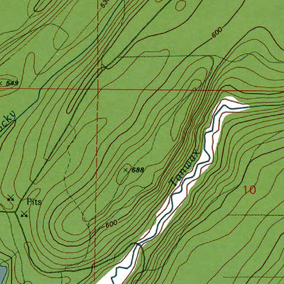 Western Michigan University WA-Harts Lake: Authoritative US Topos 1990 digital map
