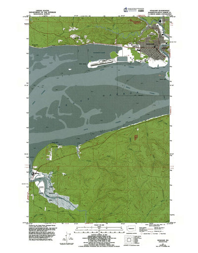 Western Michigan University WA-Hoquiam: Authoritative US Topos 1957 digital map