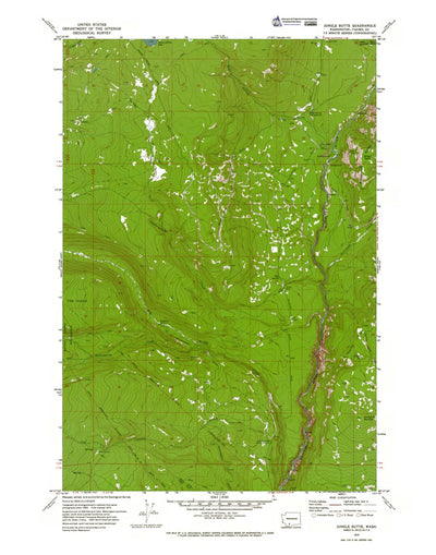 Western Michigan University WA-Jungle Butte: Authoritative US Topos 1970 digital map