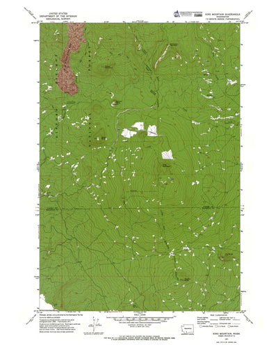 Western Michigan University WA-King Mountain: Authoritative US Topos 1971 digital map