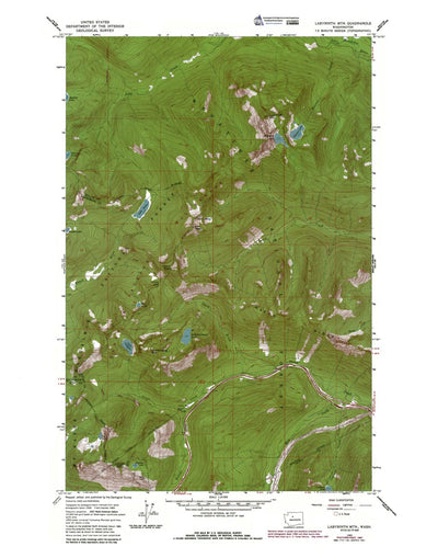 Western Michigan University WA-Labyrinth Mtn: Authoritative US Topos 1965 digital map