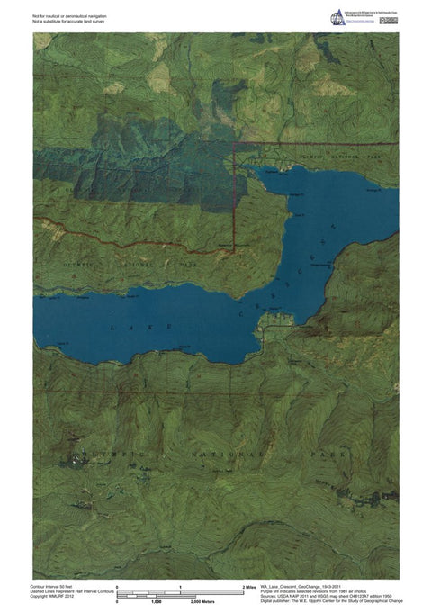 Western Michigan University WA-Lake Crescent: GeoChange 1943-2011 digital map
